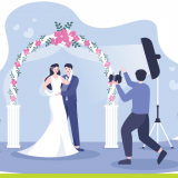 Immagine grafica di una coppia che si sposa per l'articolo sui prestiti per matrimonio